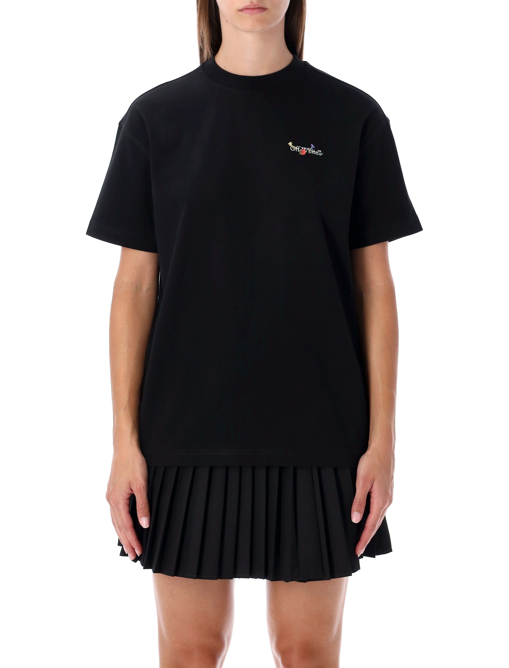 Arrow Glass Flower Cotton Logo T-Shirt