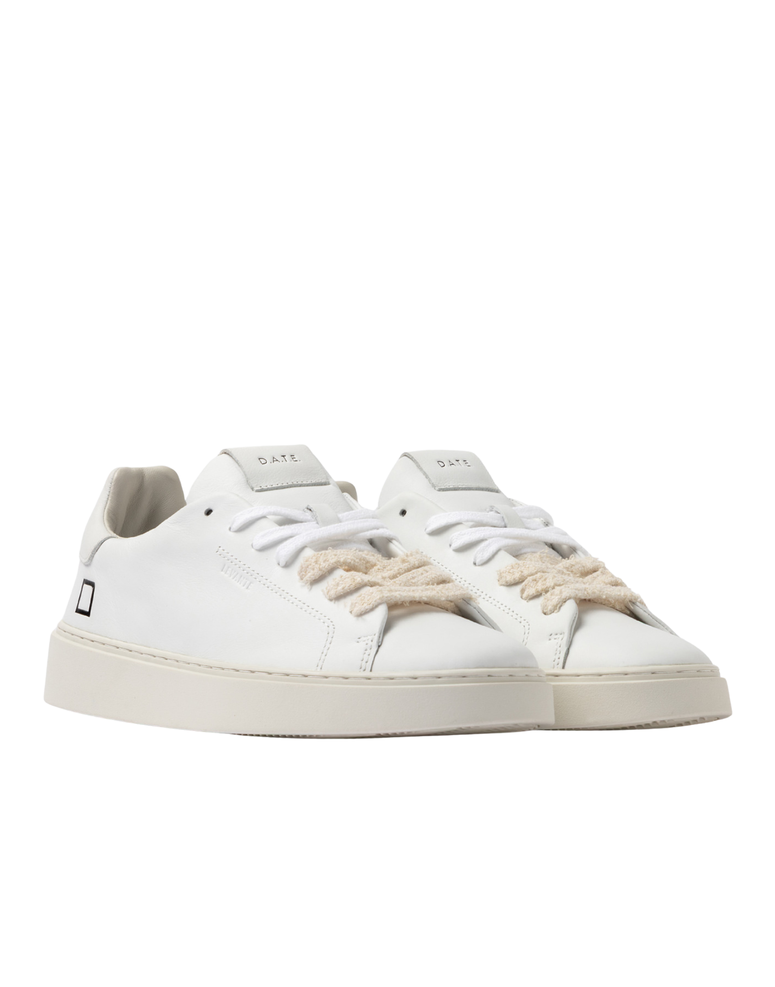 White Levante Calf Leather Sneakers