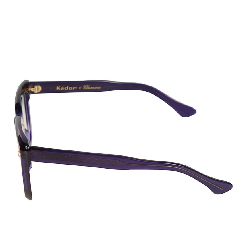 Kalipso Glamour Oversized Square Frame Sunglasses with Gold Accents