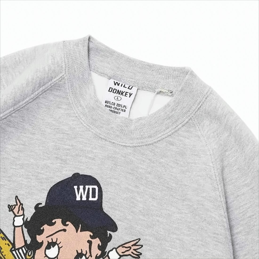 Light Grey Long-Sleeve Sweatshirt with Graphic Print