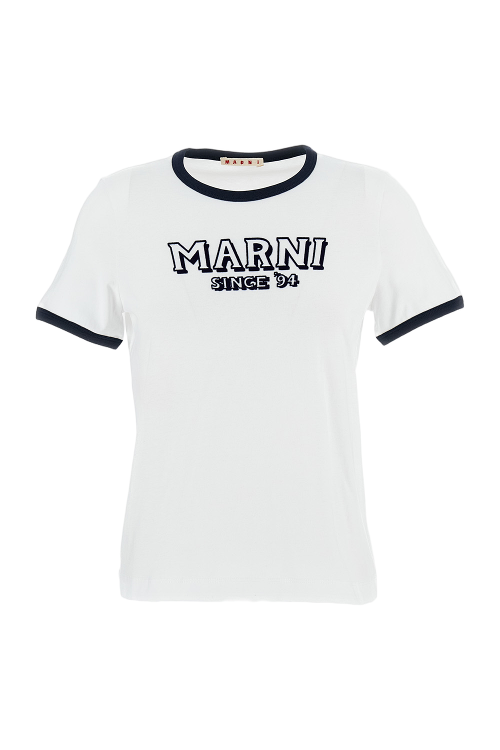 Slim Fit Cotton T-Shirt with Embossed Logo