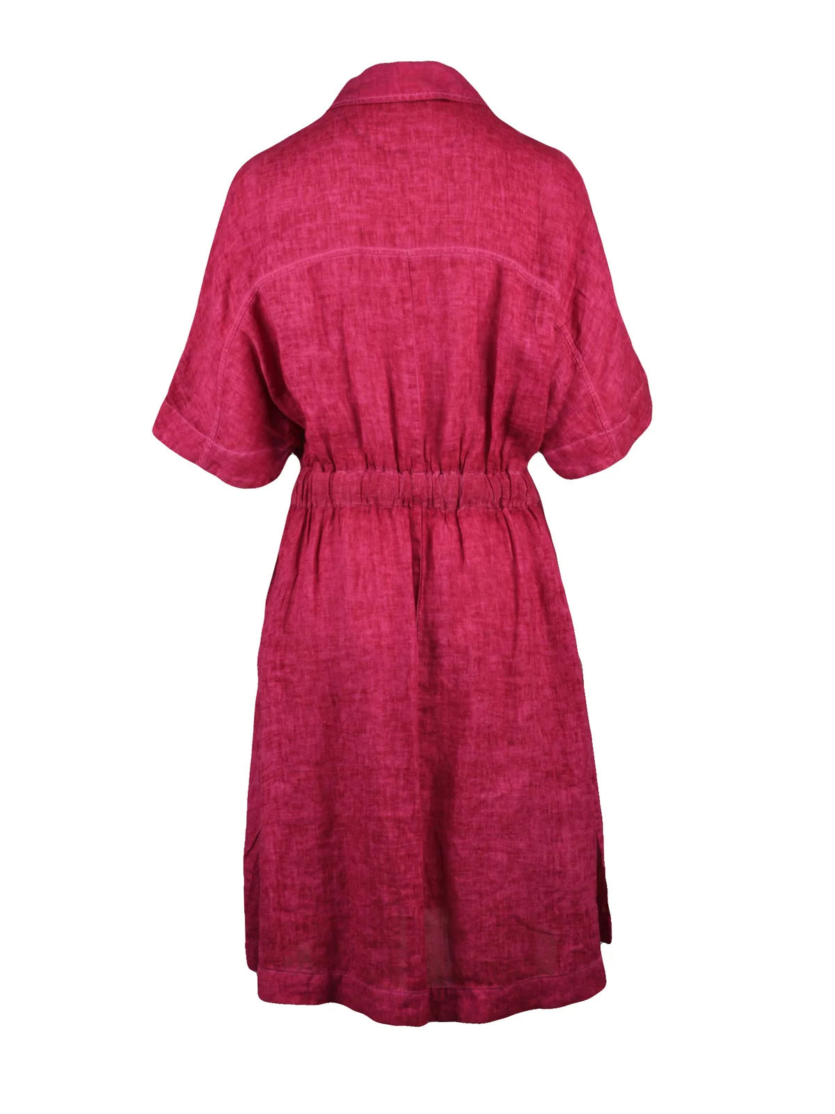 Fuchsia Linen Chemise Dress