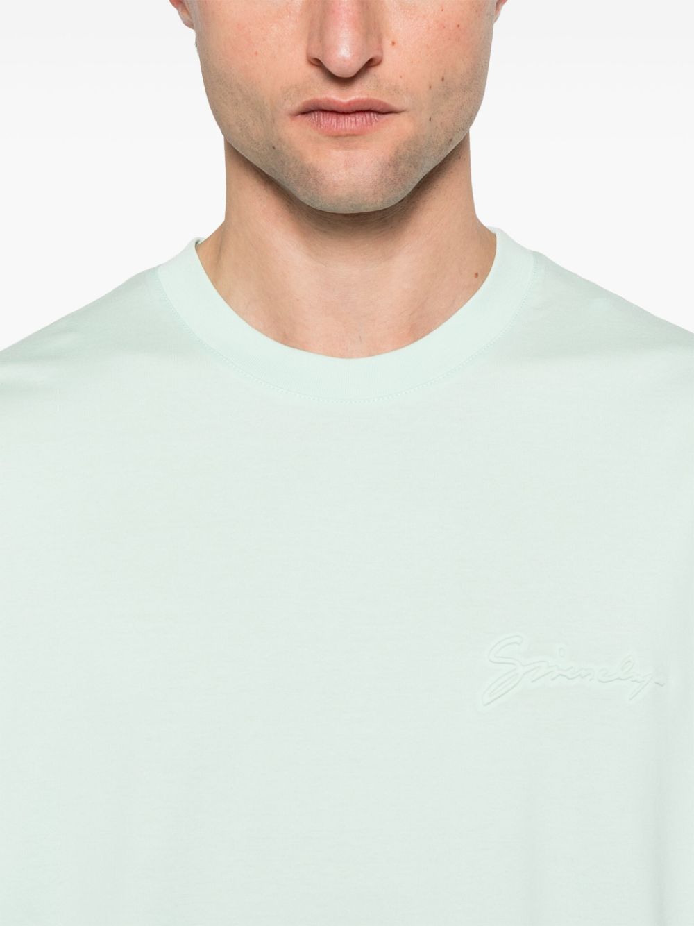 Crew Neck T-Shirt in Turquoise Blue-Green