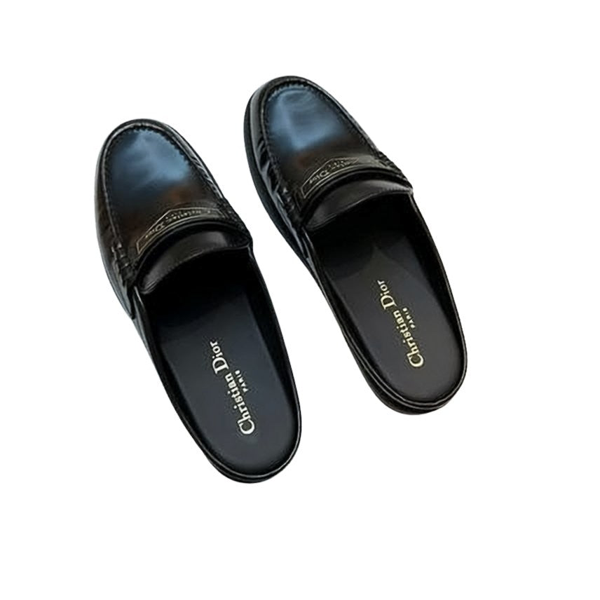Sleek Slip-On Loafers with Subtle Logo Plaque