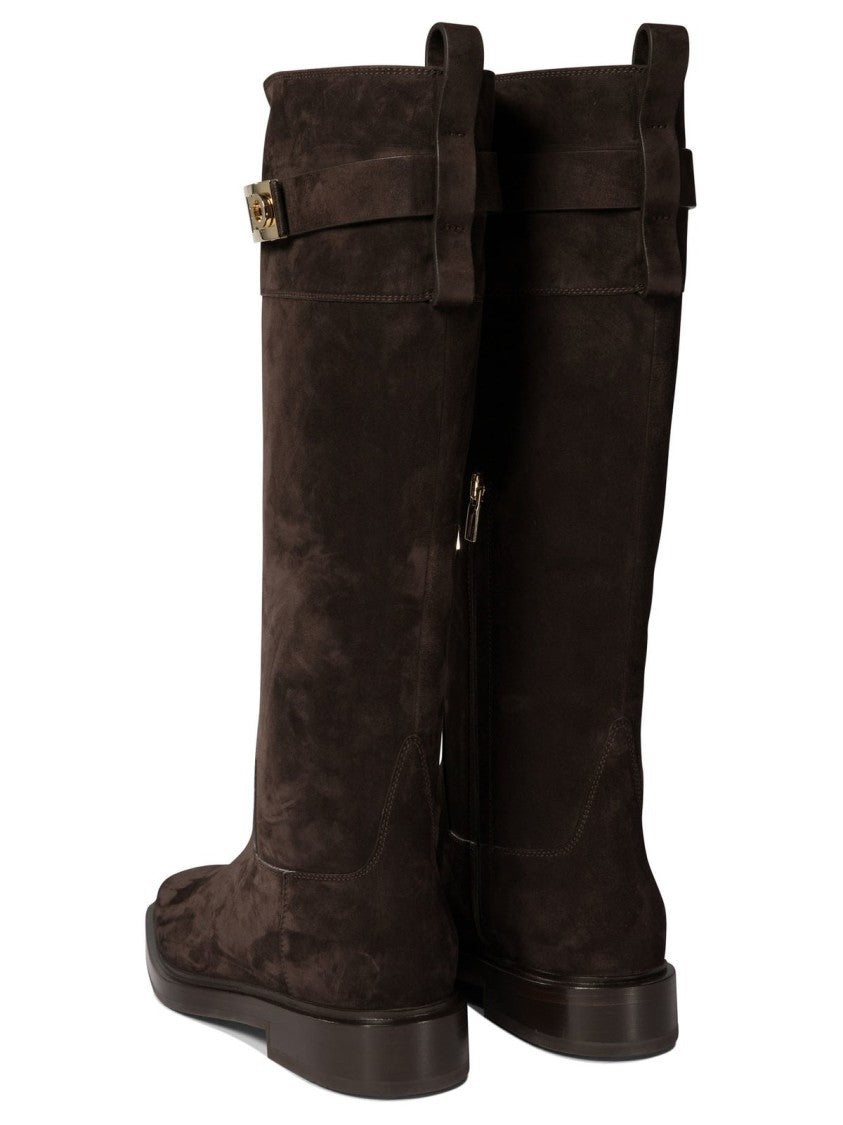 Tall Brown Suede Boots