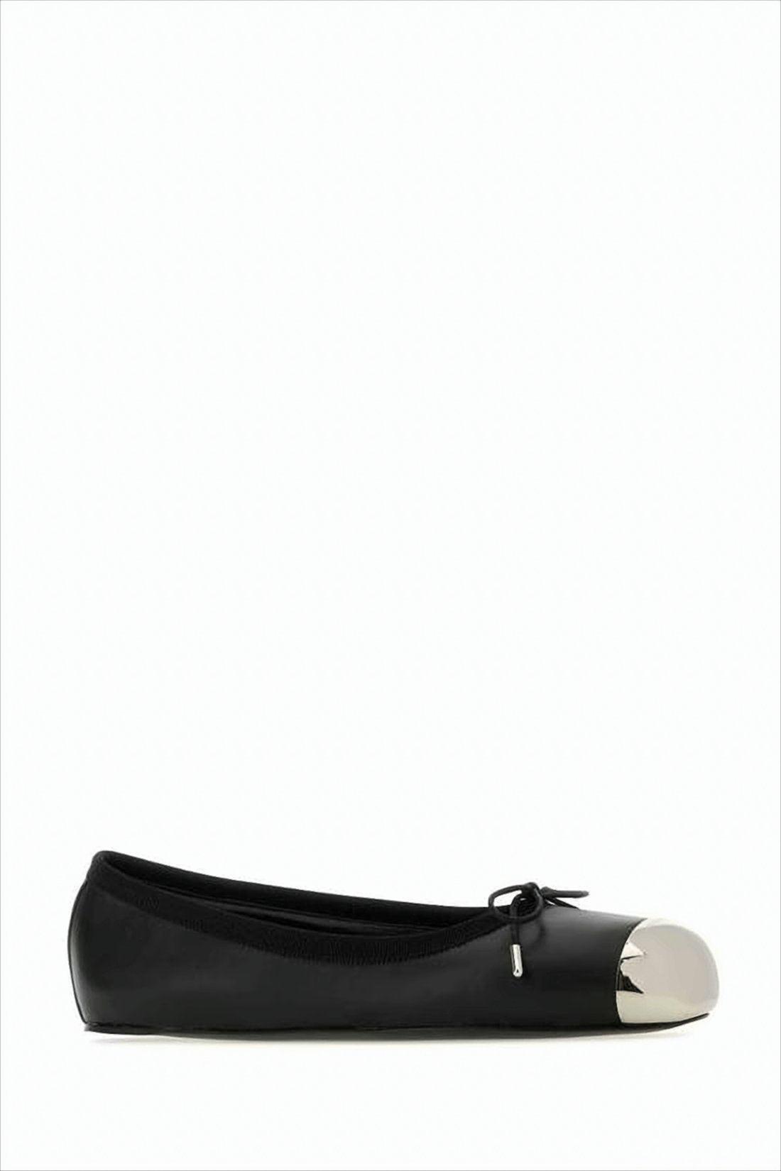 Sleek Black Calf Leather Flats