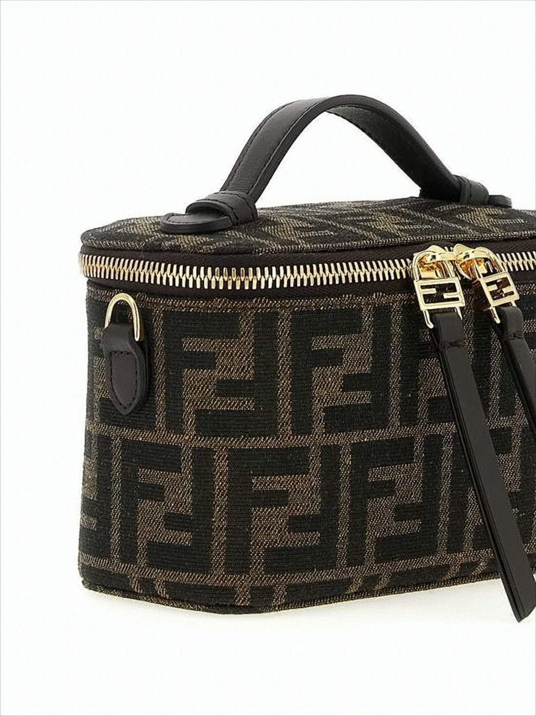 Compact Jacquard Monogram Shoulder Bag
