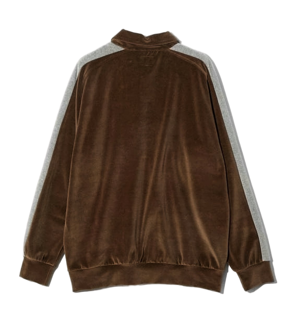 Velvet Textured Long-Sleeve Polo Shirt