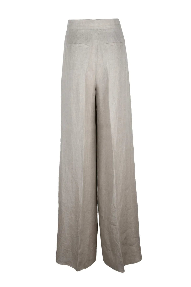 Linen Trousers - Beige
