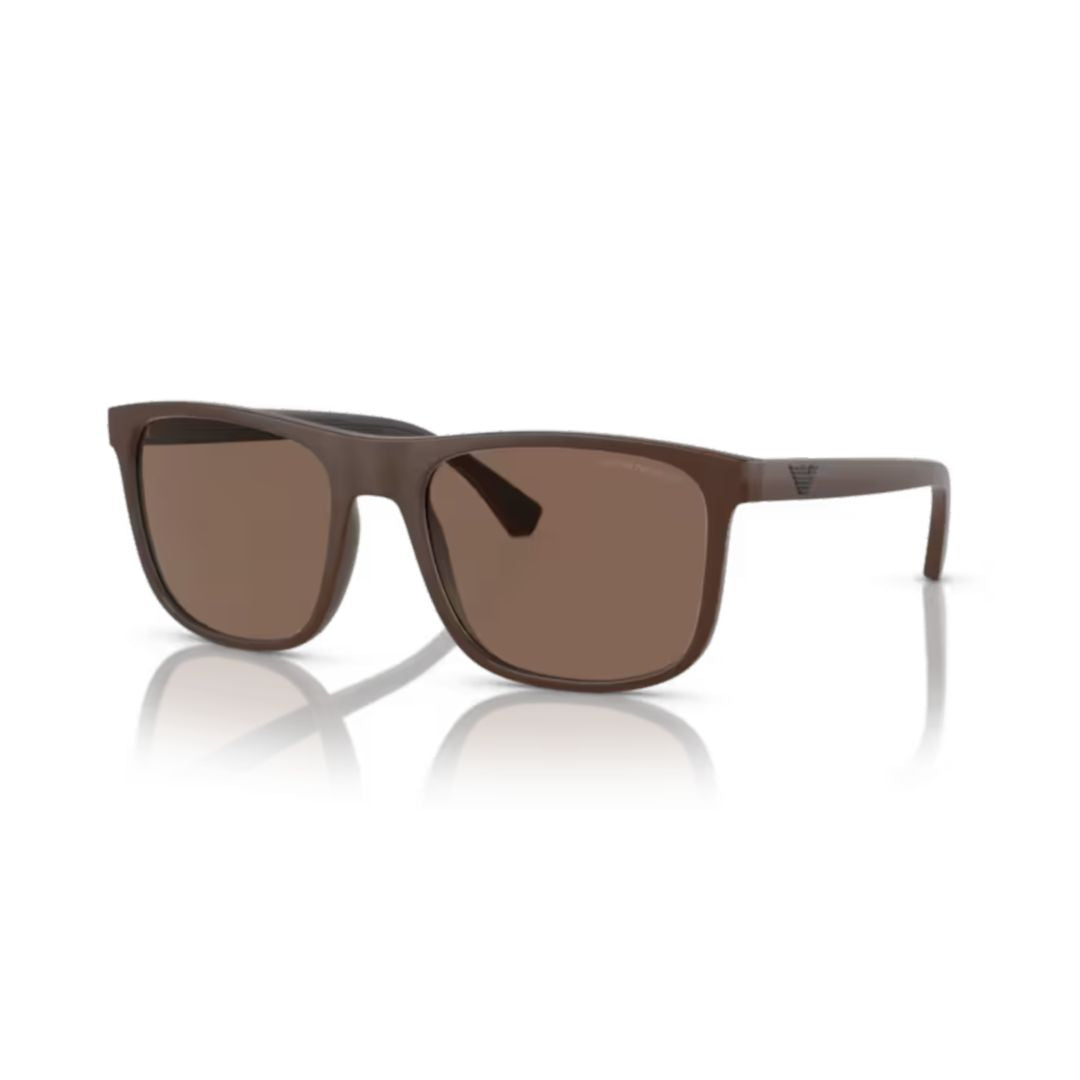 4129 Sole Rectangular Frame Sunglasses with Matte Finish