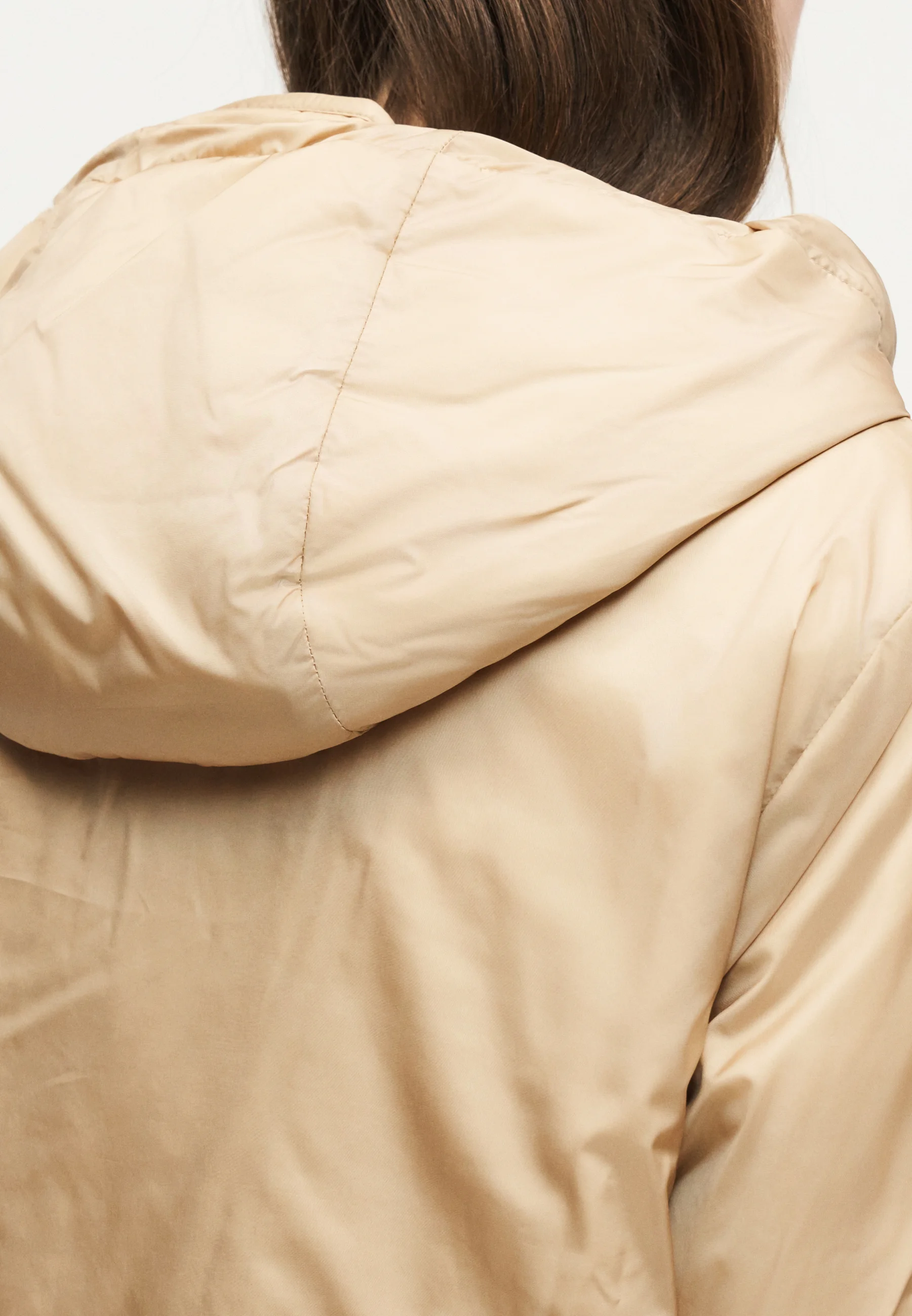 Beige Cotton Blend Casual Jacket