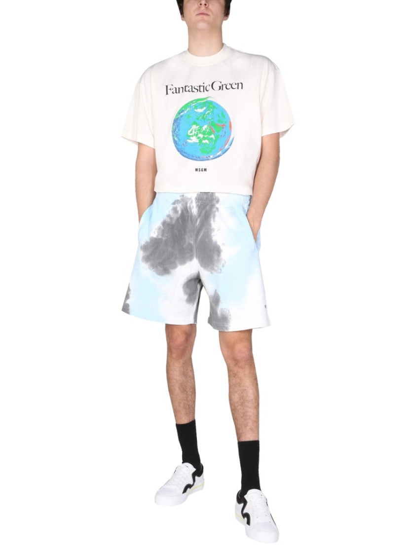 Tie Dye Pattern Bermuda