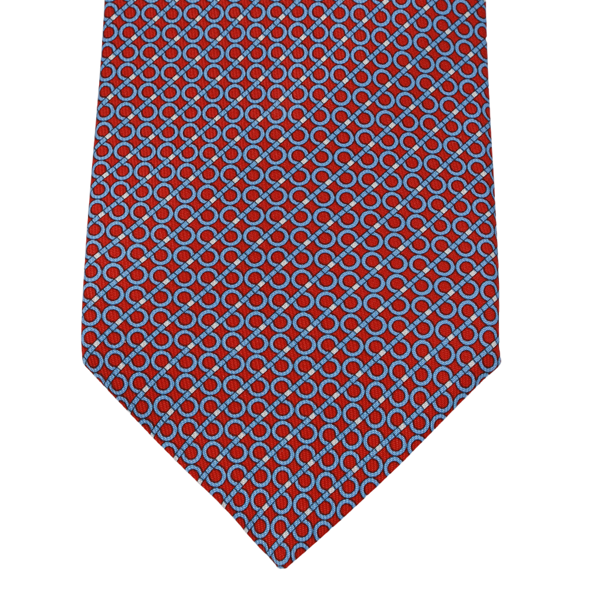 Geometric Pattern Necktie in Red