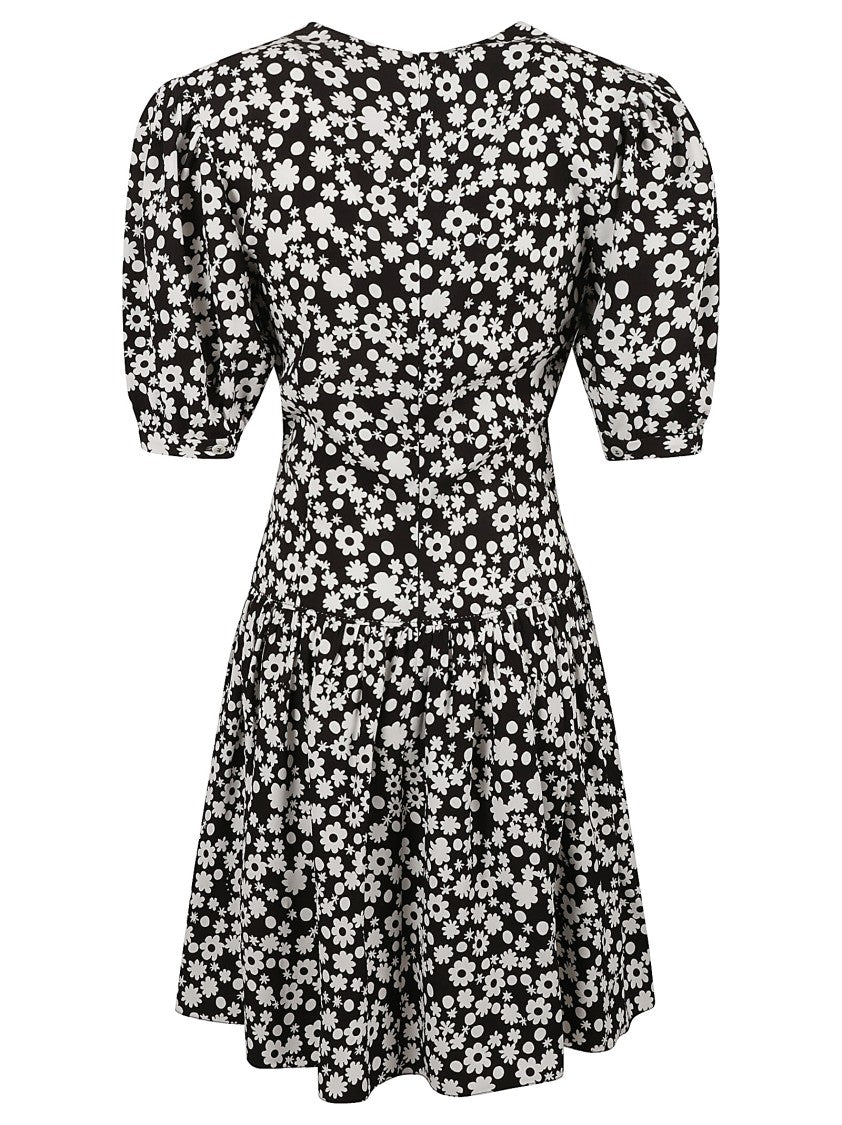 Fitted Mini Dress With Deep V-Neckline