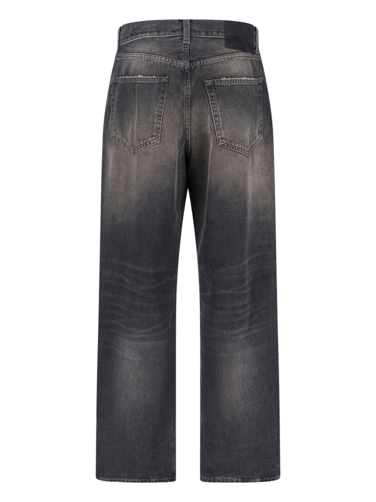 Black Logan Wide-Leg Cotton Denim Jeans