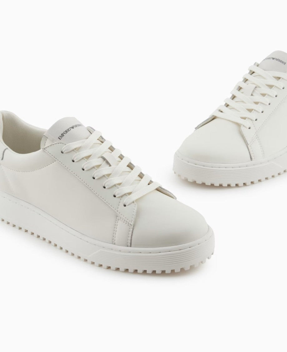Premium Leather Sneakers with Signature Logo