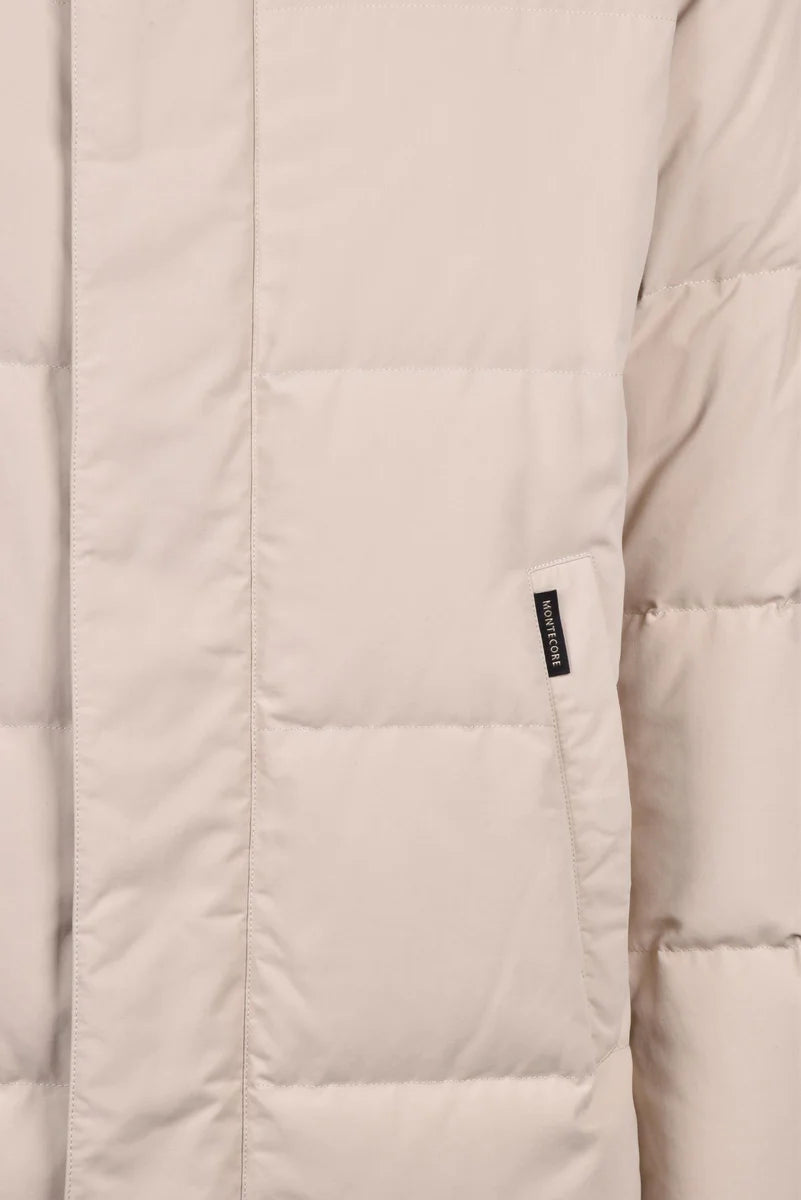 Long Down Jacket - Beige
