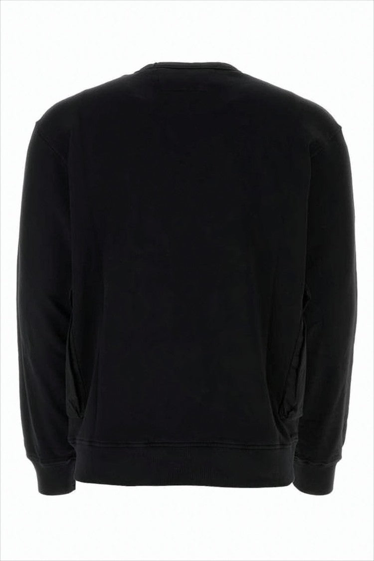 Classic Crew Neck Black Sweatshirt With Relaxed Fit