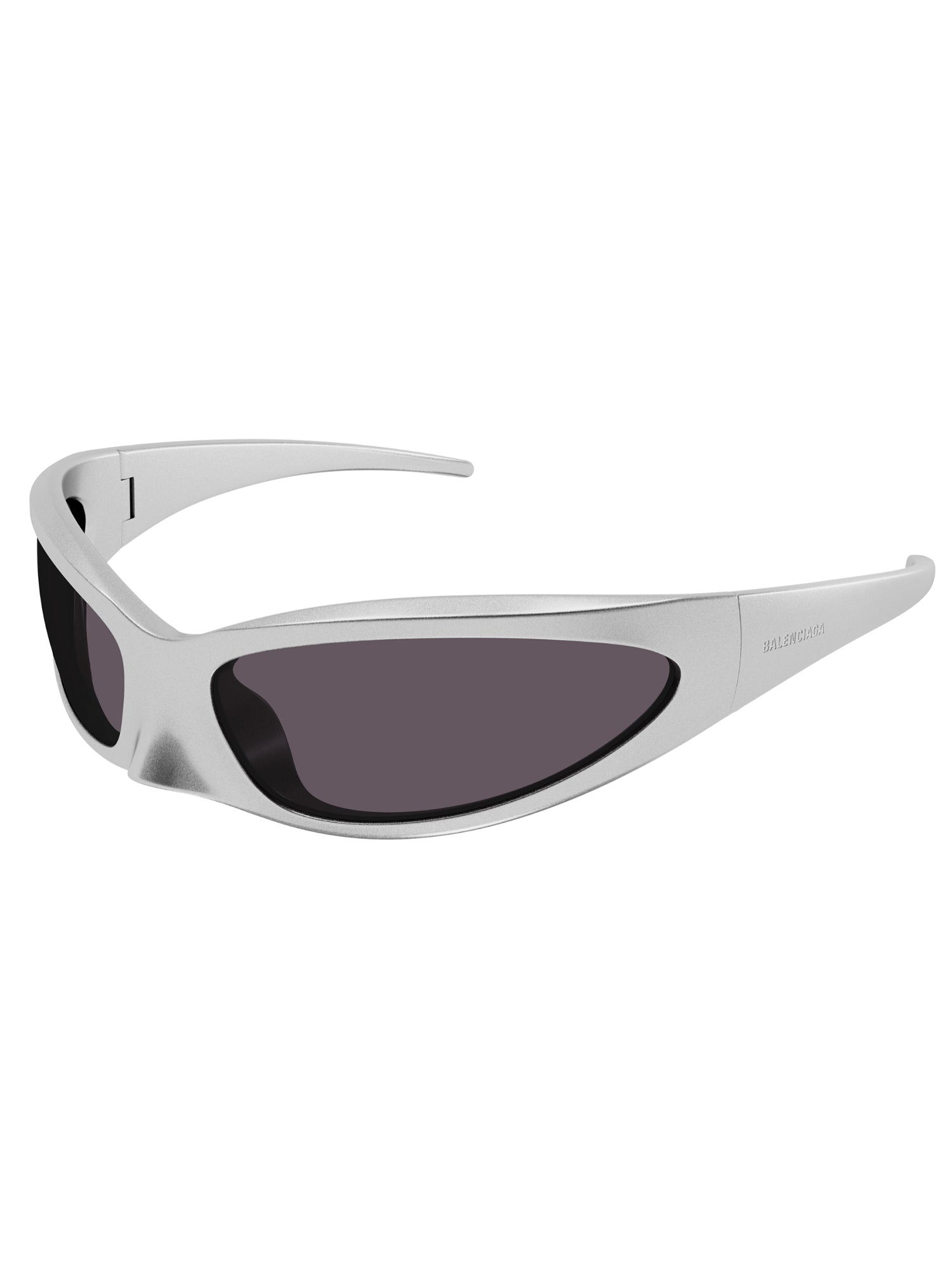Sunglasses with Aerodynamic Design and Metallic Finish