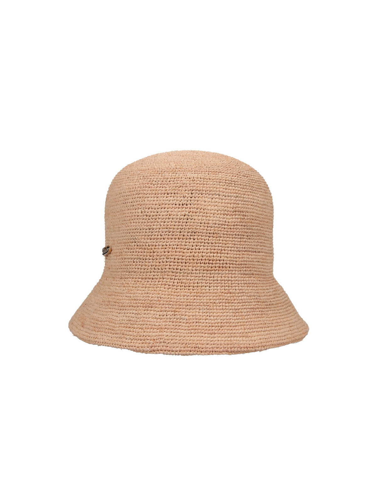 Beige Koko Cloche Woven Straw Hat