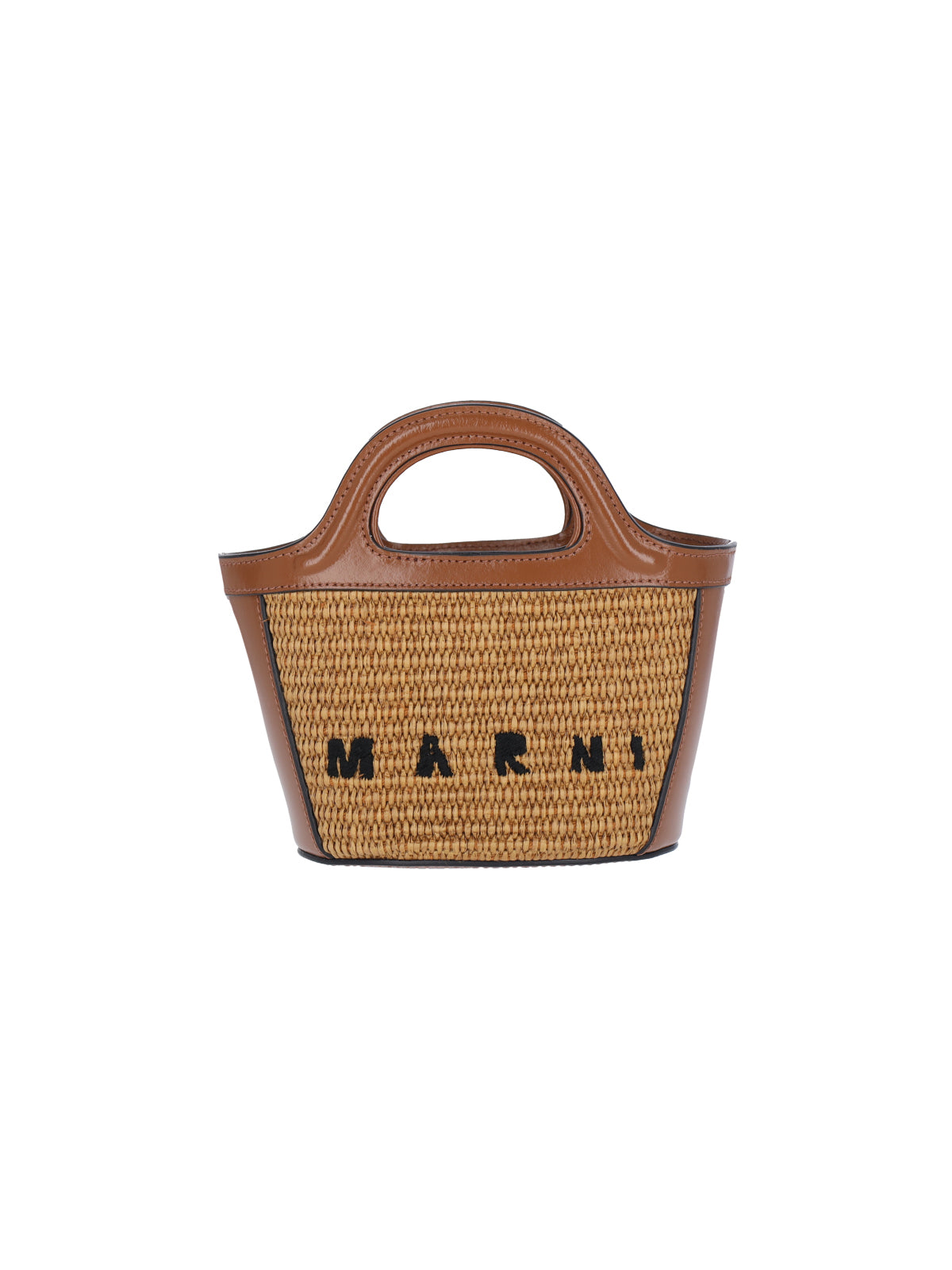 "Tropicalia" Mini Bag, In Brown Leather
