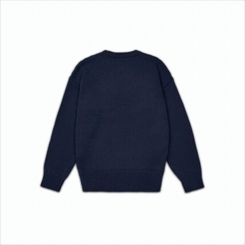 Navy Blue Ribbed Sweater