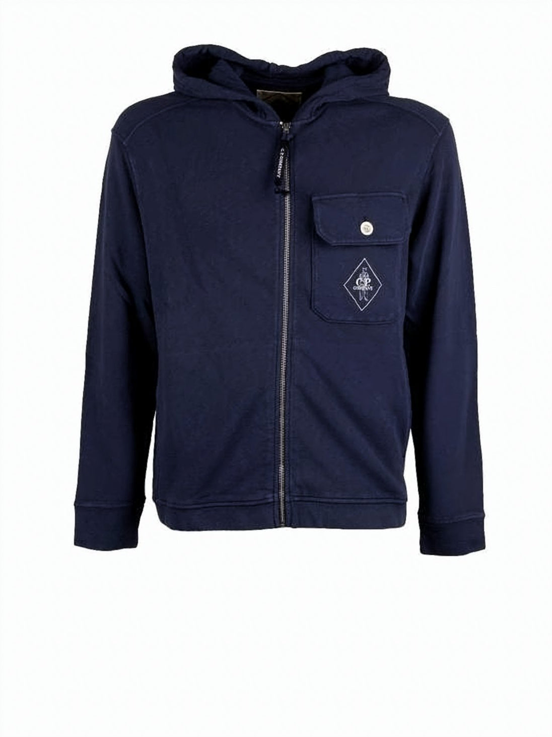 Zip-Up Hoodie with Flap Pocket