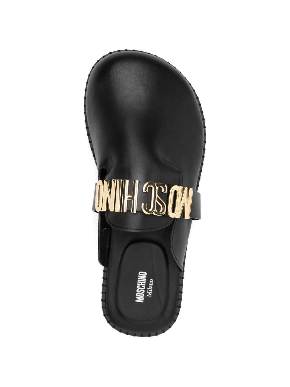 Slip-On Sandals With Gold-Tone Logo