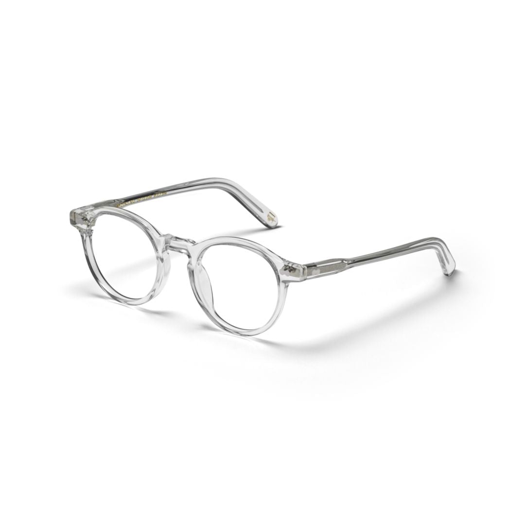 Or-Mil-O Miltzen Round Frame Glossy Black Acetate Sunglasses