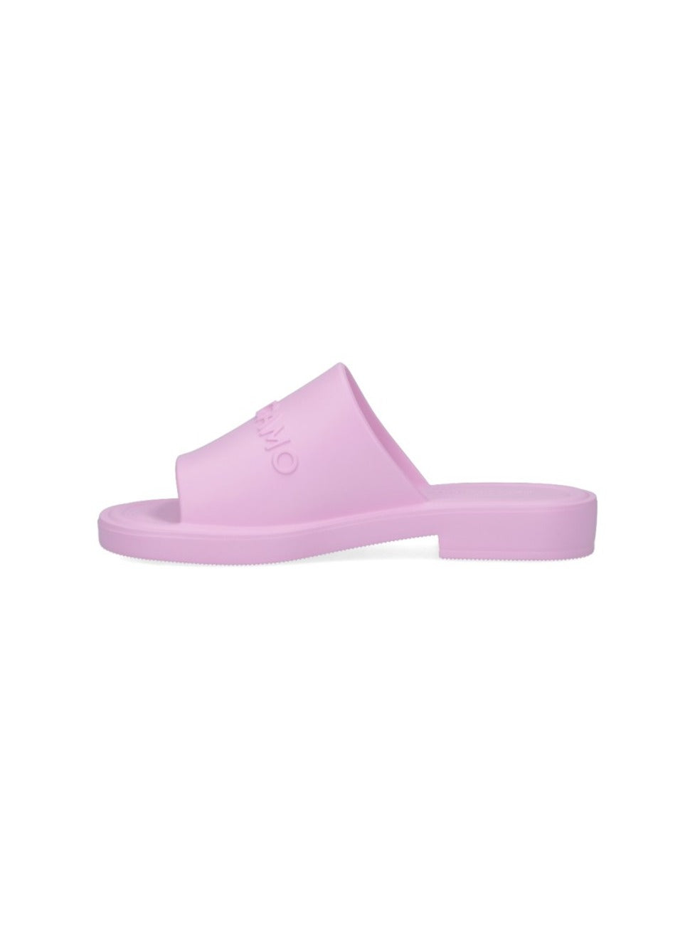 Pink Rubber Logo Sandals