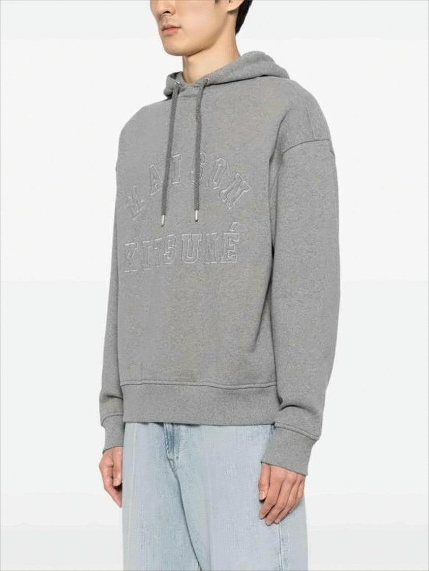 Relaxed Fit Hooded Sweatshirt With Embossed Logo
