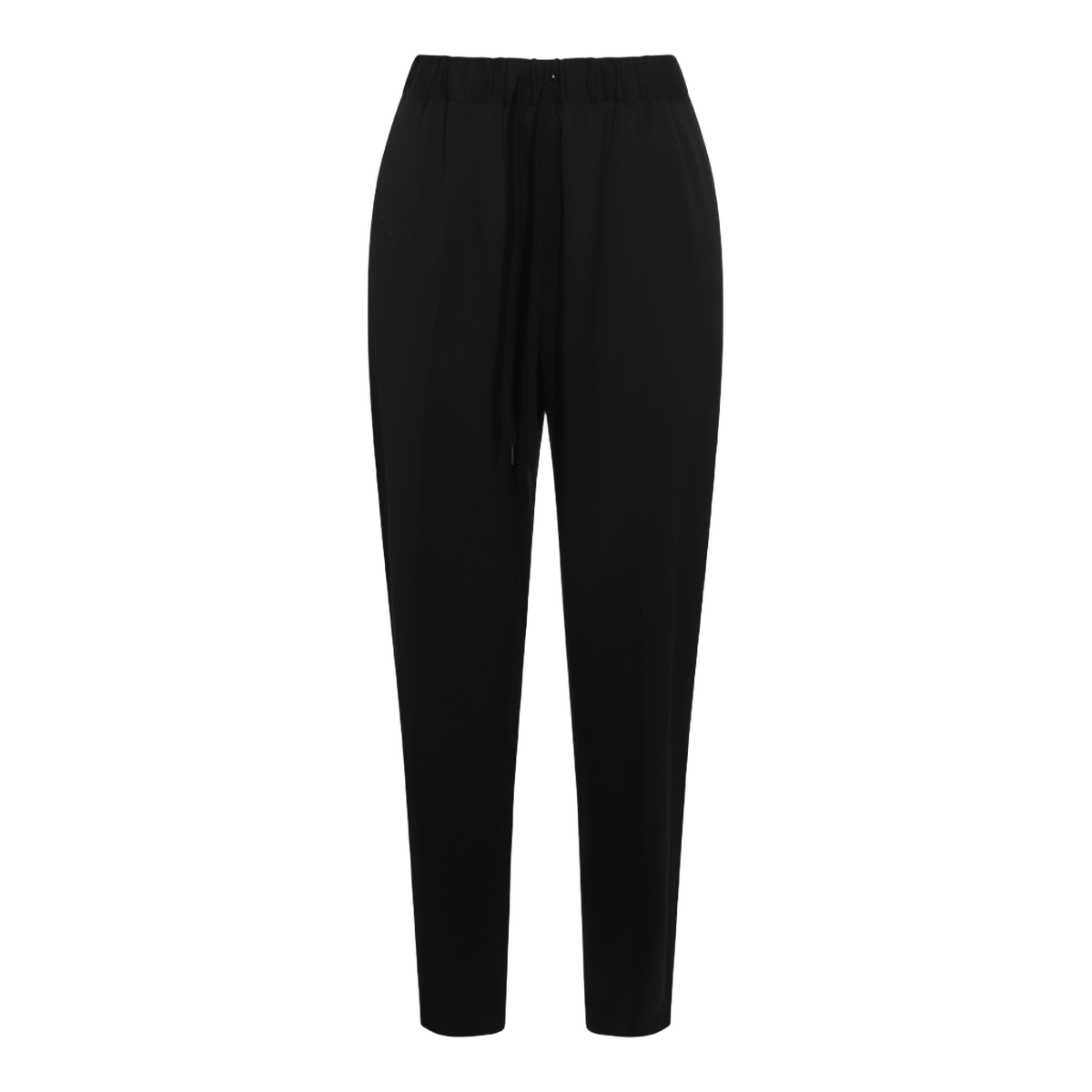 Sleek Black Trousers with High Elastic Waistband