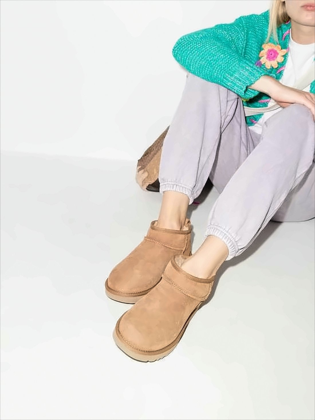 Classic Suede Mini Ankle Boots With Wool Lining