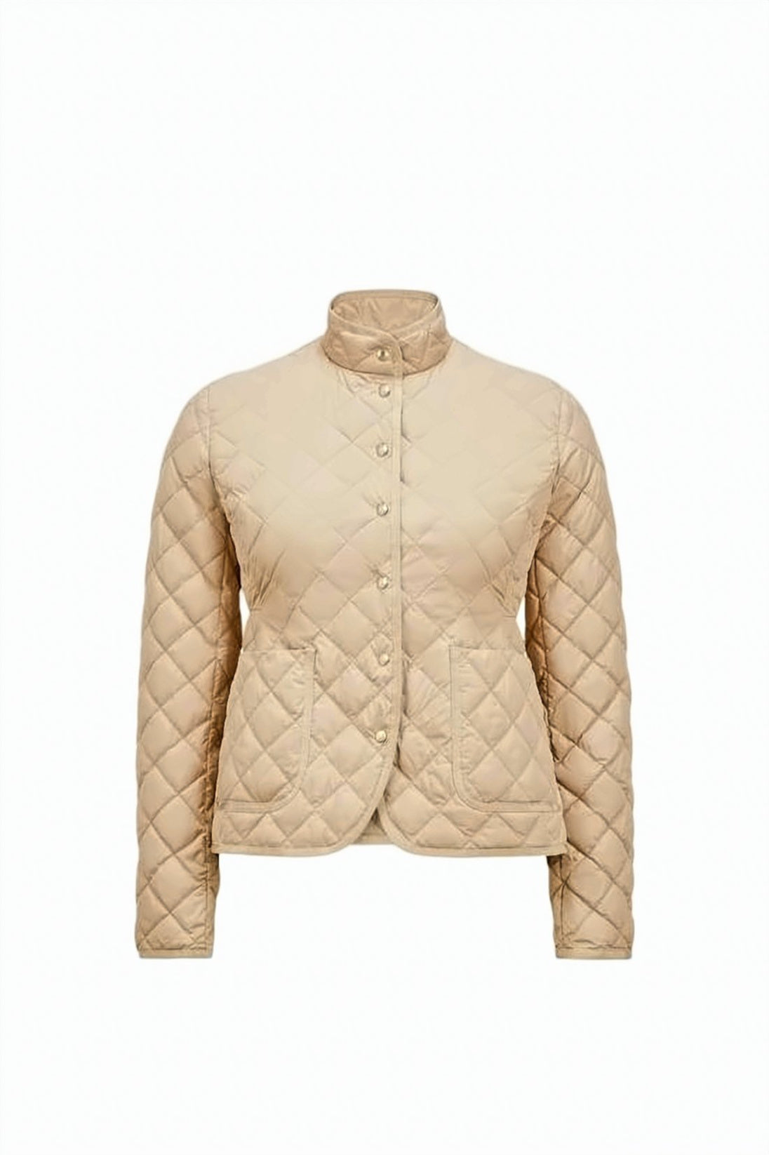 Fit and Flare Short Quilted Down Jacket