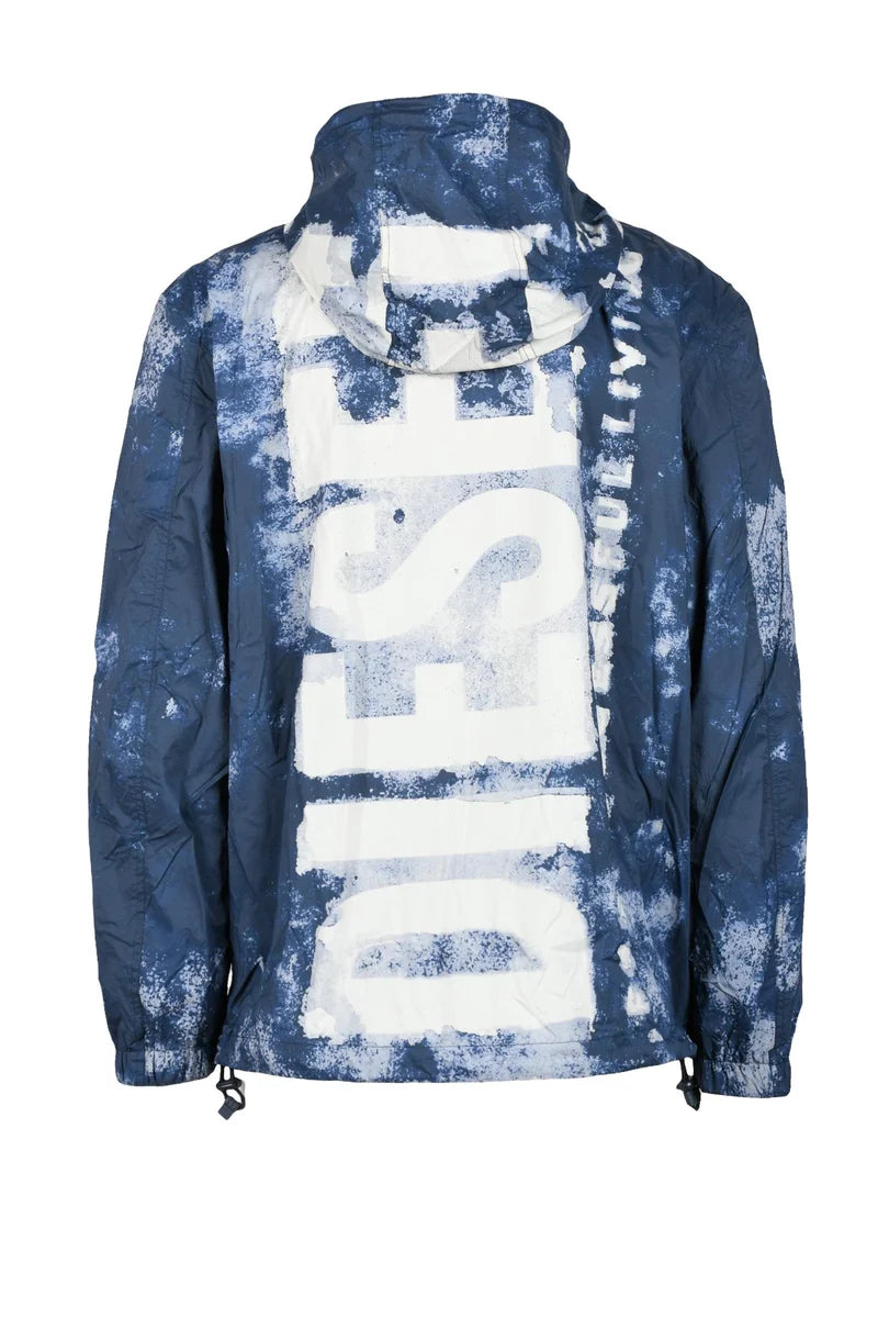 Windbreaker Jacket - Blue/White