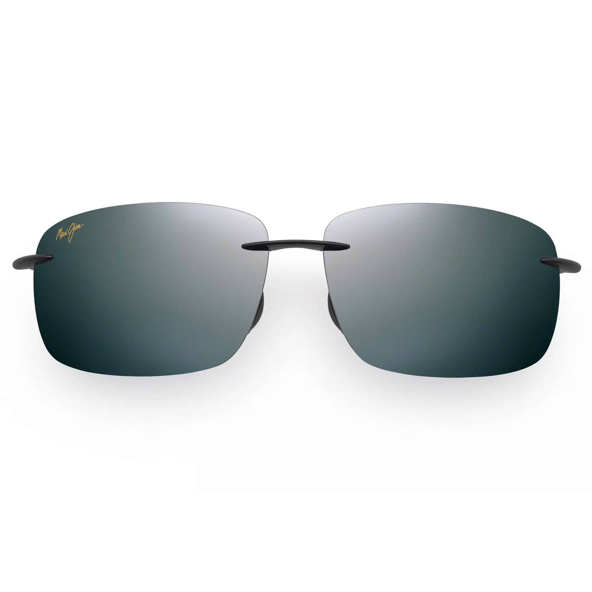 Breakwall Rimless Rectangular Sunglasses with Curved Temples