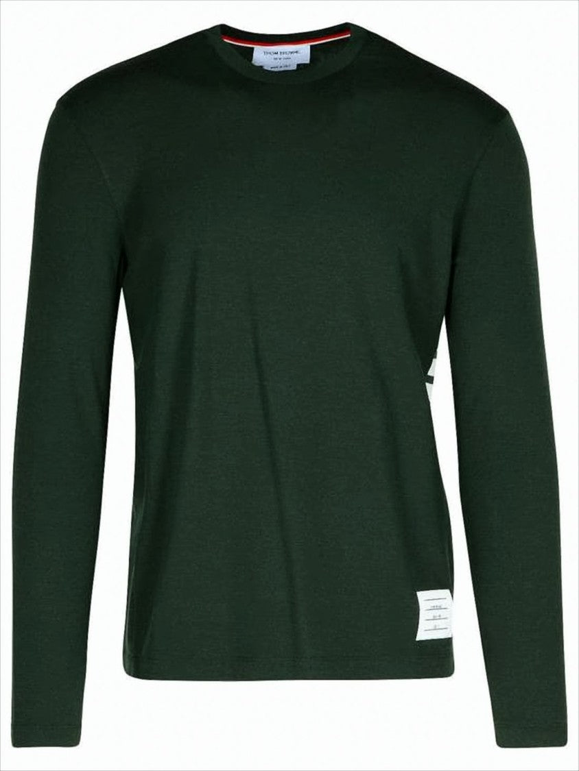 Classic Dark Green Crew Neck Knit Sweater