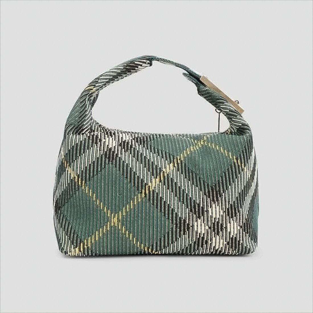 Structured Plaid Shoulder Bag