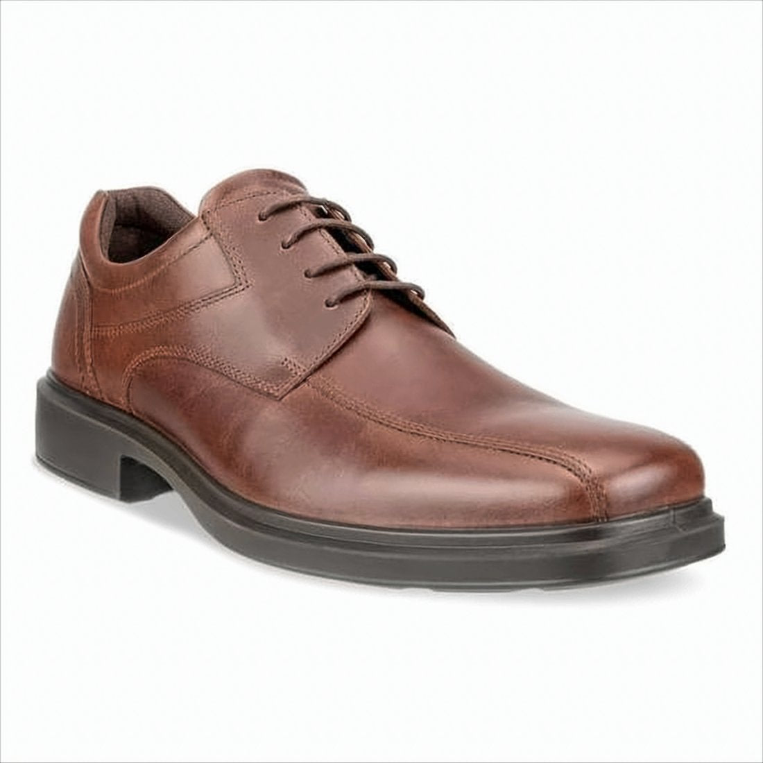 Brown Lace-Up Dress Shoes with Smooth Leather Upper