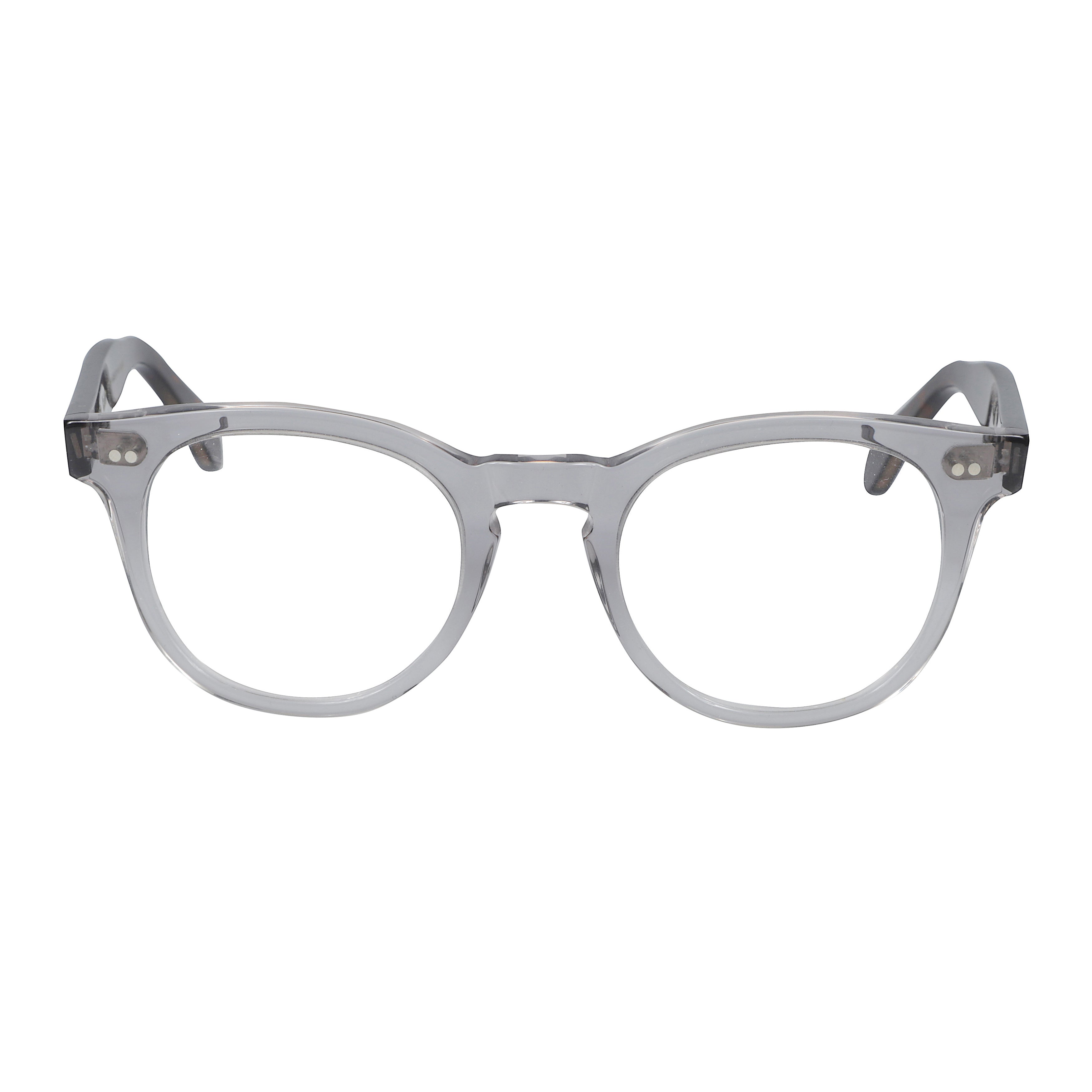 Tuxon Translucent Grey Frame Sunglasses with Tortoiseshell-Patterned Temples
