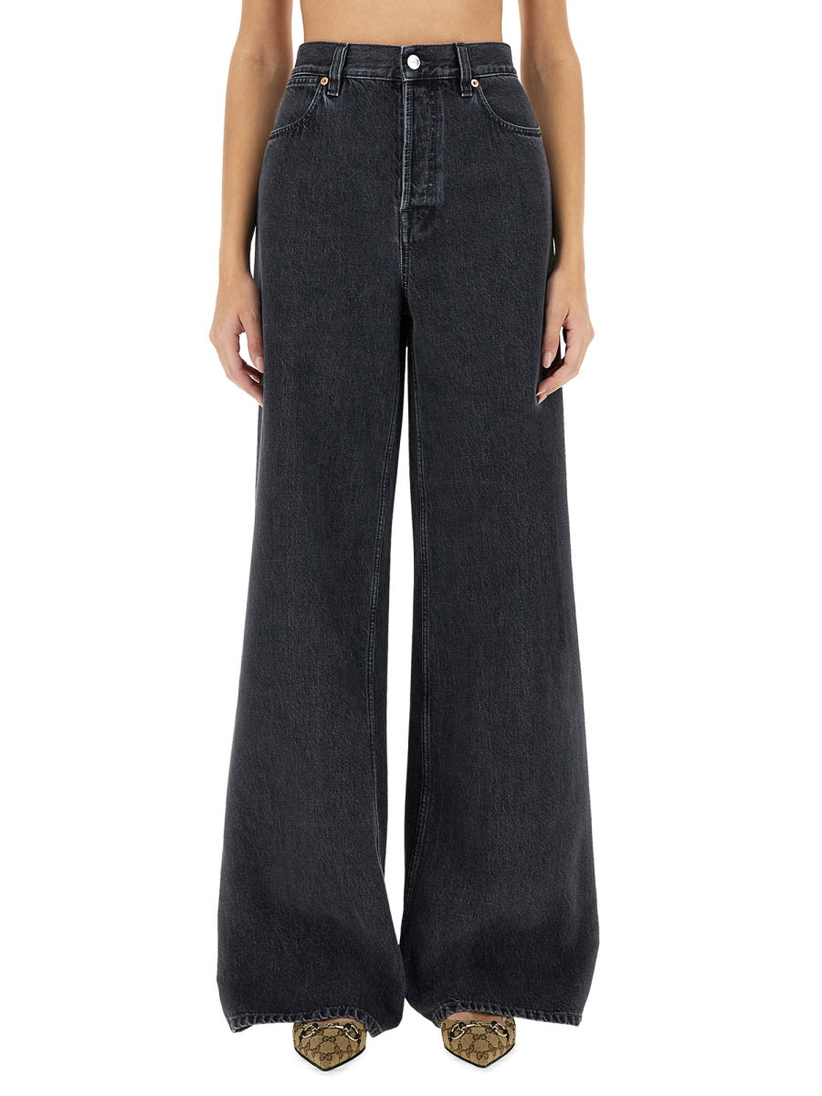 Wide Leg Denim Pants