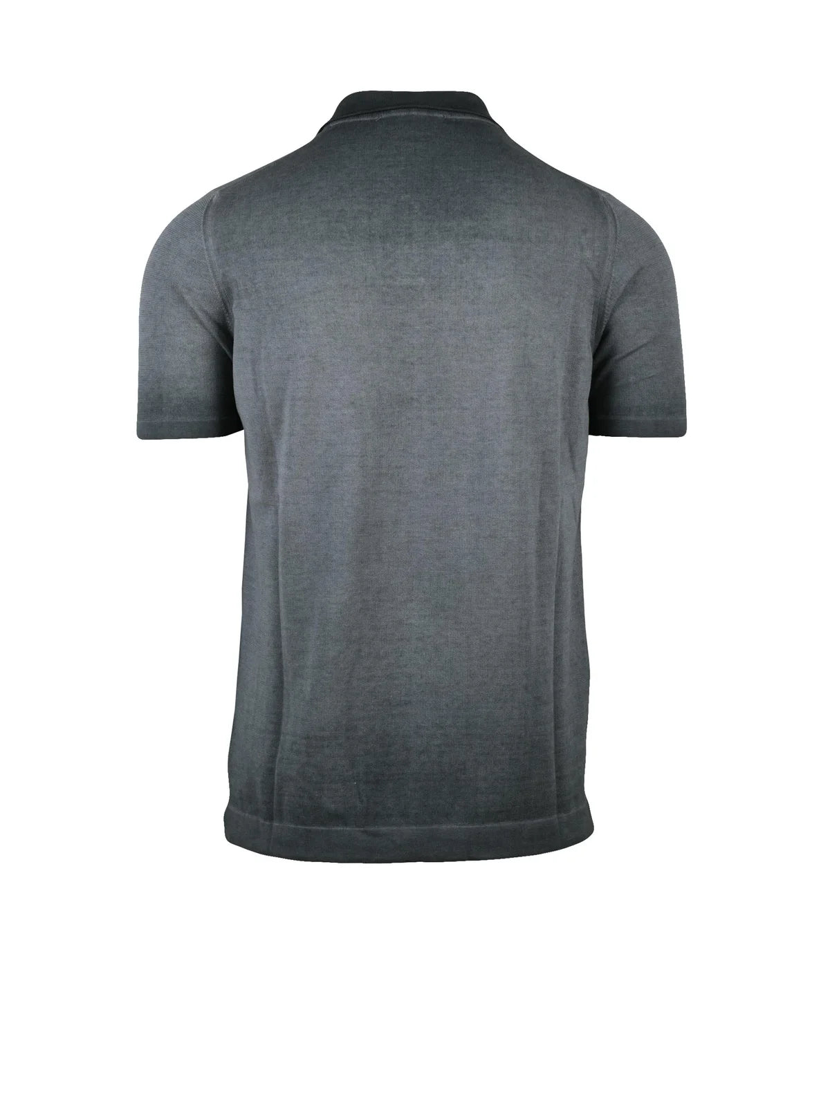 Dark Grey Cotton Knit Polo