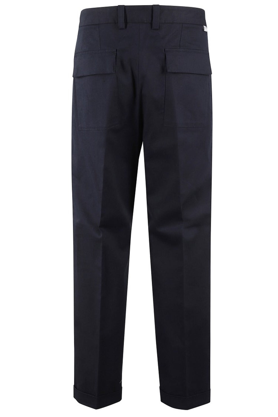 Tailored Blue Trousers With Ankle Cuffs