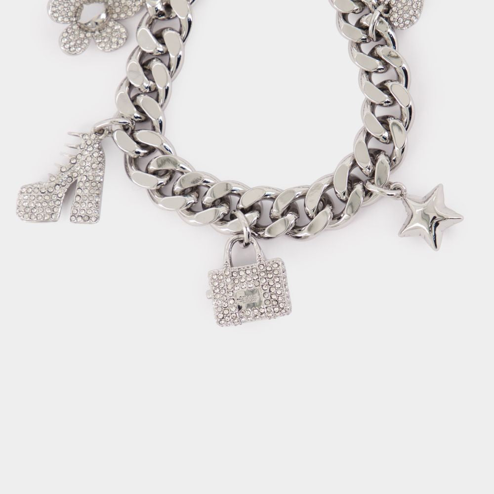Mini Icon Pave Bracelet - Metal - Silver