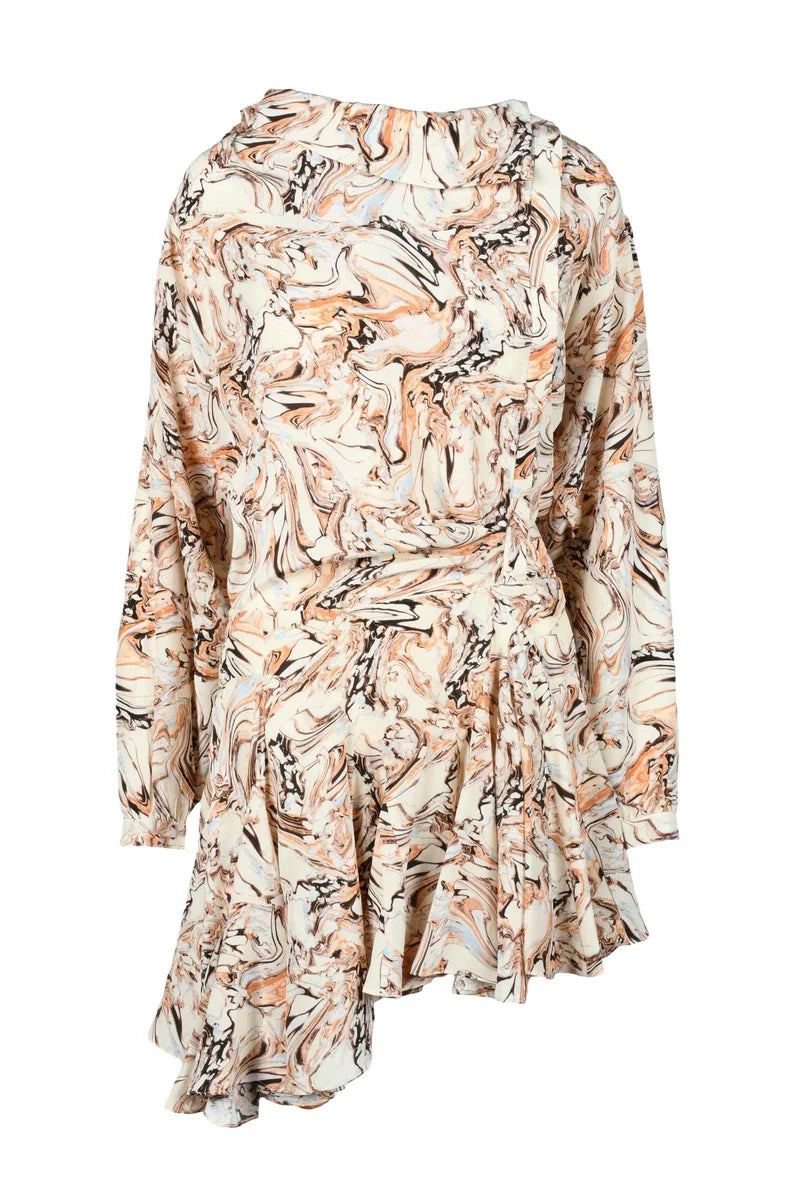 Short Silk Dress - Beige
