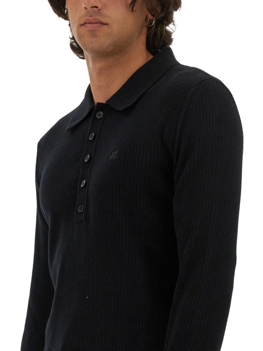 Slim Fit Black Polo