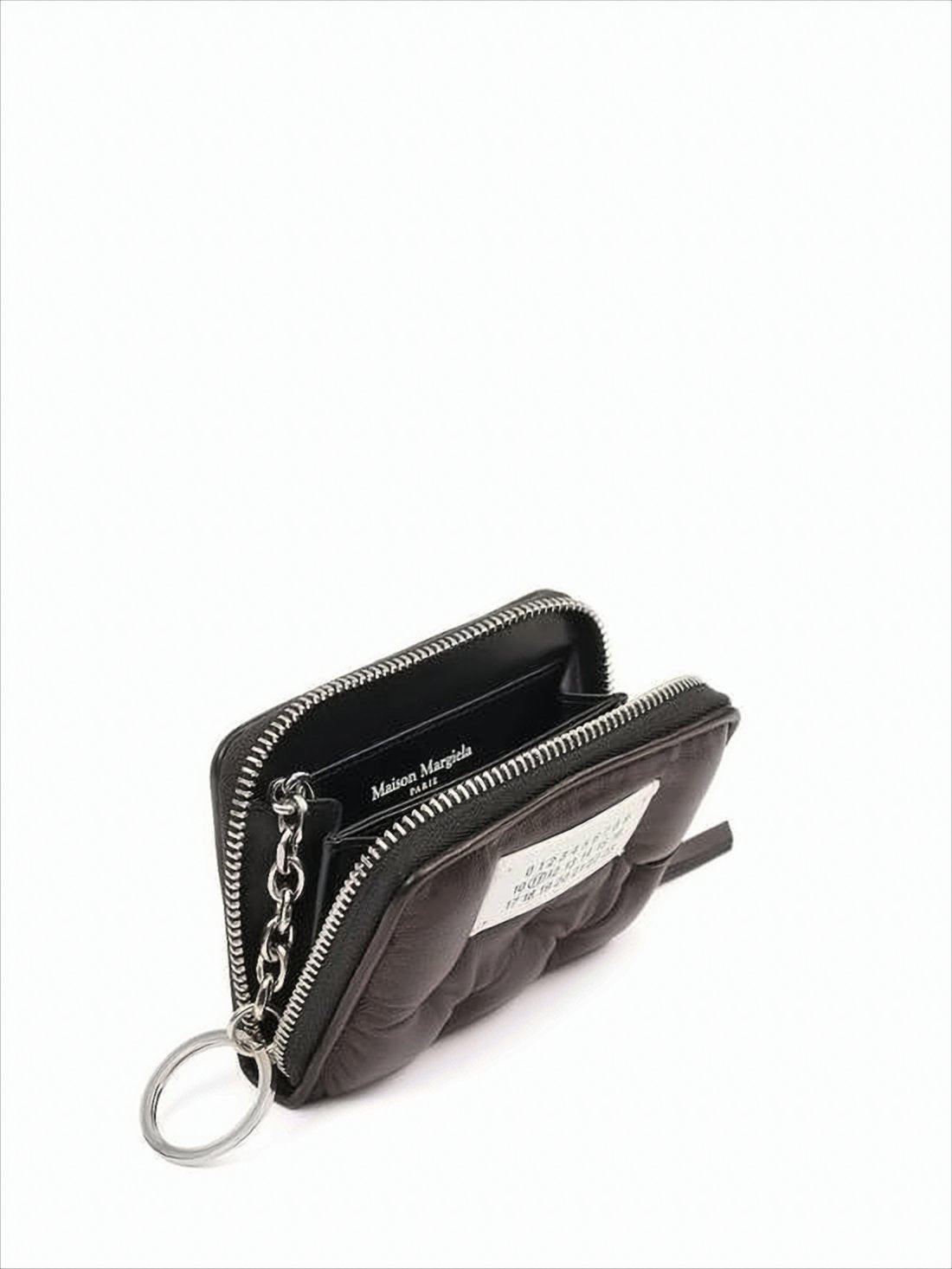Tufted Lambskin Leather Wallet With Keyring