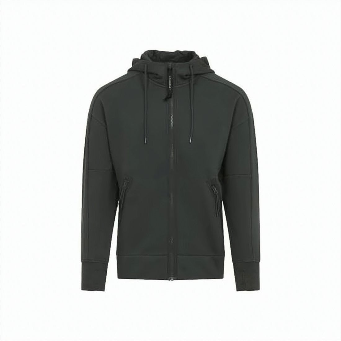 Structured Black Hoodie With Integrated Goggles