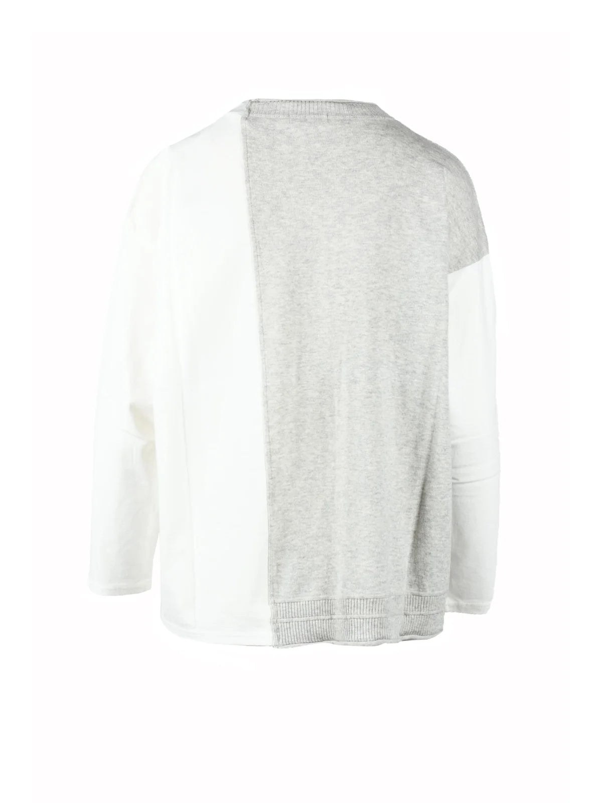 White/Grey Patchwork Knit