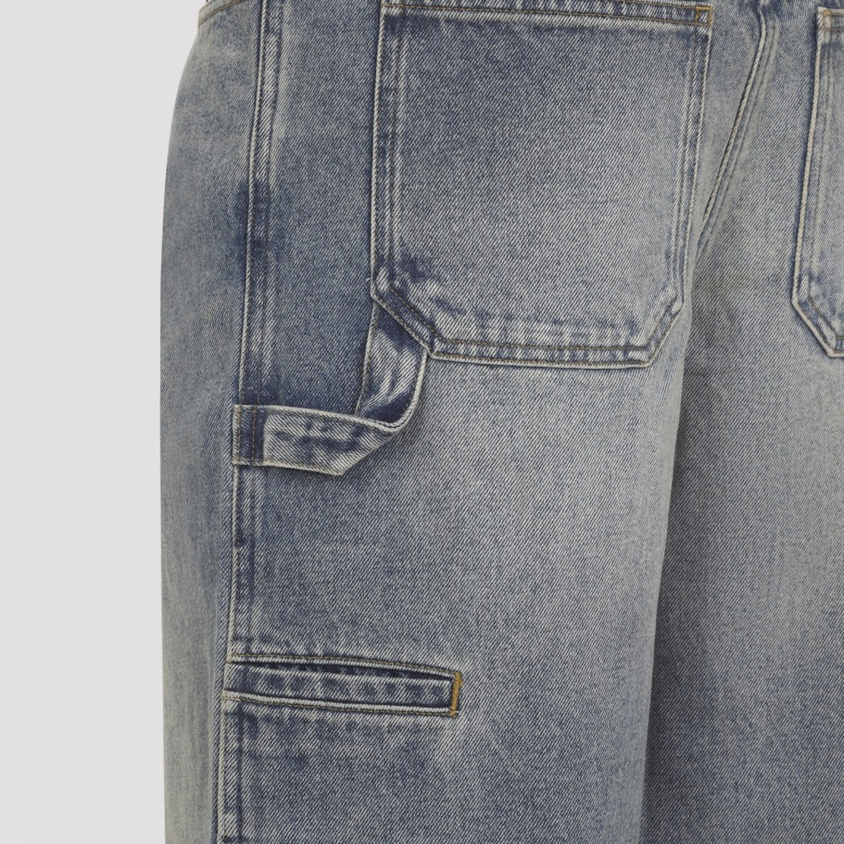 Wide-Leg Denim Trousers With High Waist